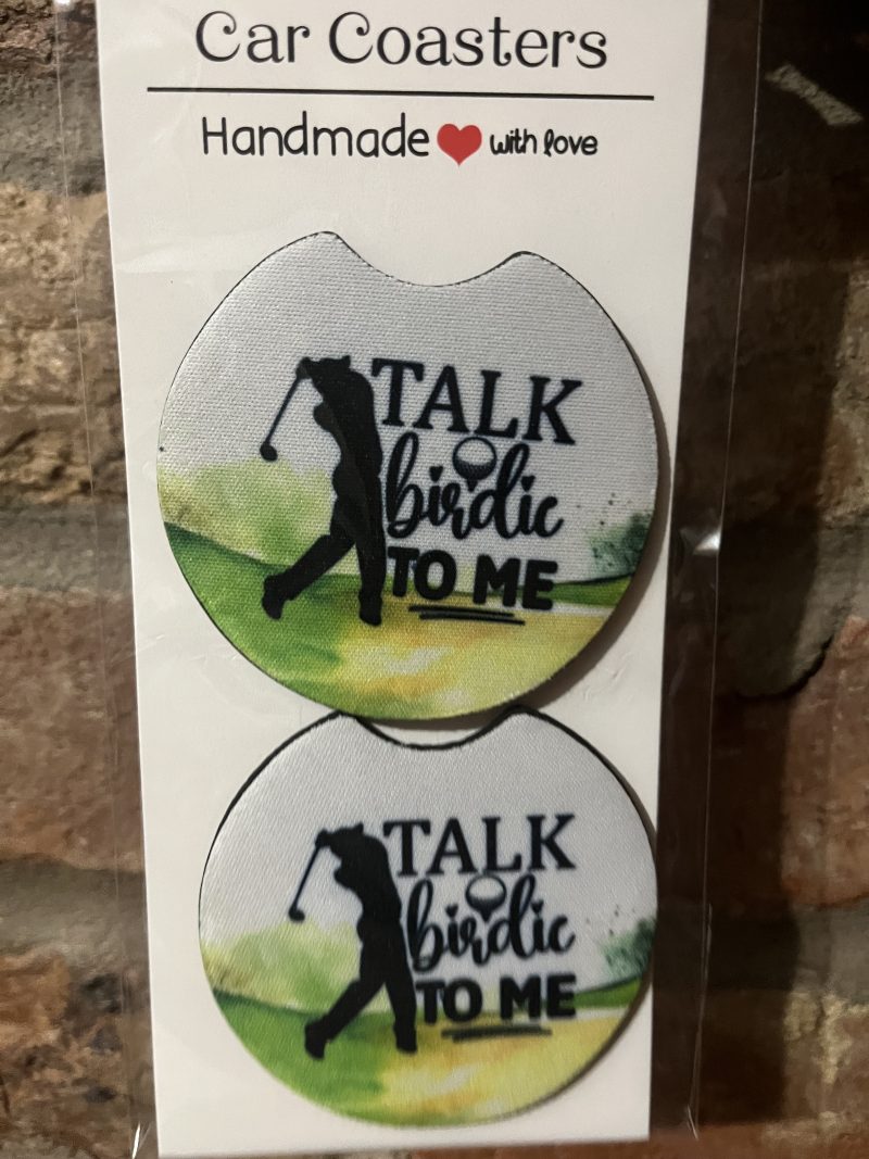 Personalised Car coasters, Custom design.