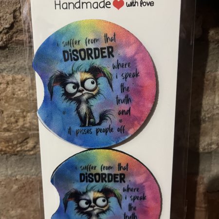 Personalised Car coasters, Custom design.