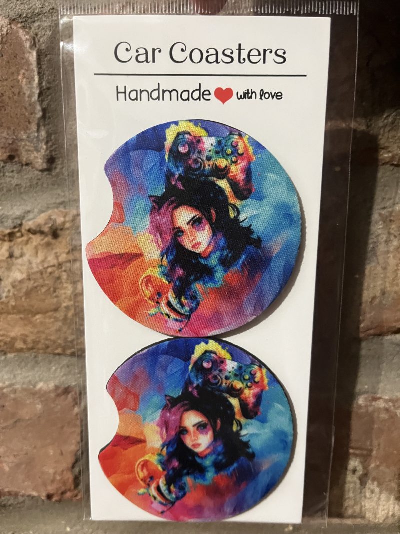 Personalised Car coasters, Custom design.