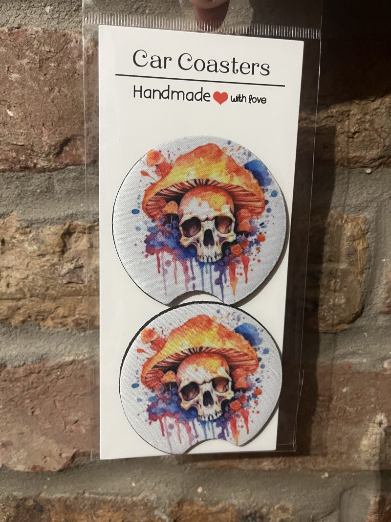 Personalised Car coasters, Custom design.