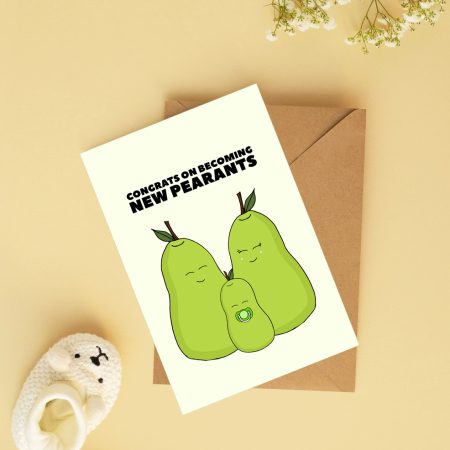 Pear Baby Greeting Card / Love / Baby / New Baby