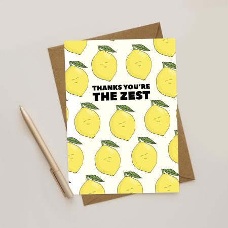 Lemon Thanks Greeting Card / Thanks / Thank You Cards / Good Luck