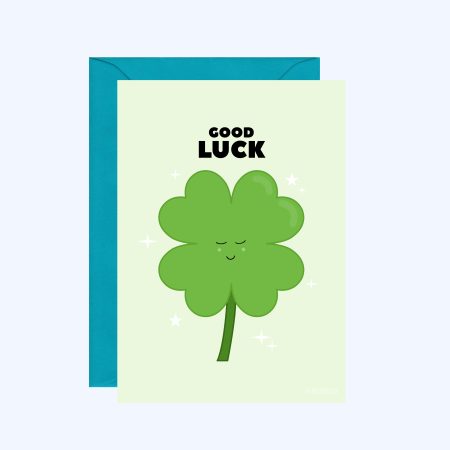 Good Luck Clover Greeting Card / Thanks / Thank You Cards / Good Luck