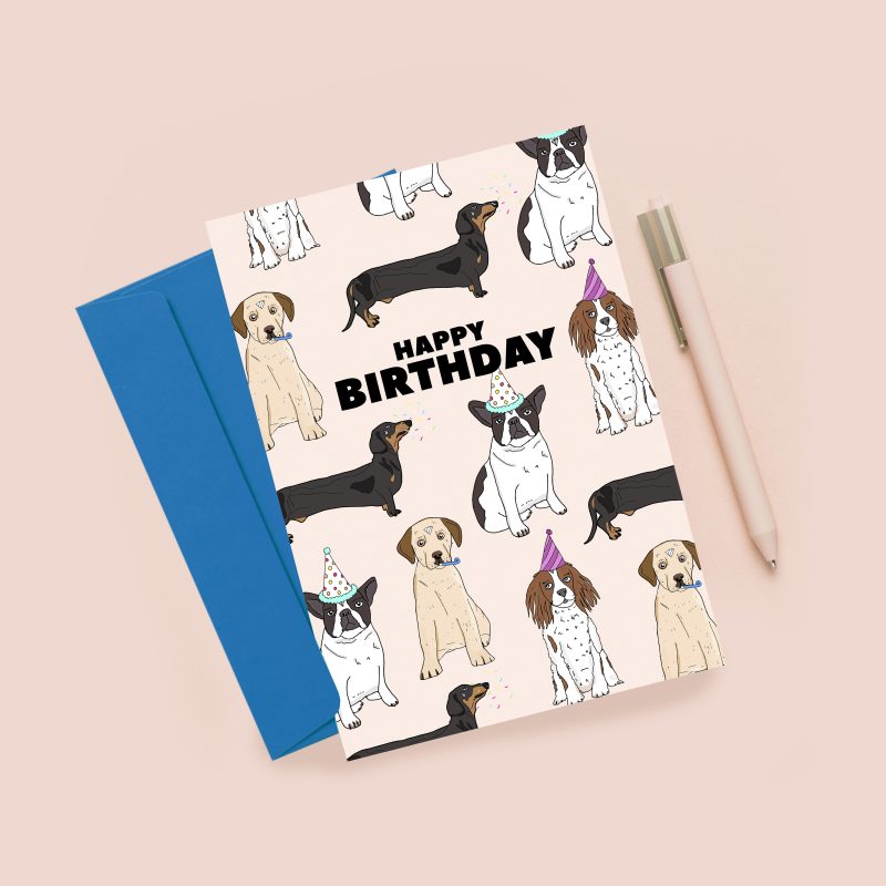 Dogs Birthday Greeting Card / Birthday / Birthday Cards