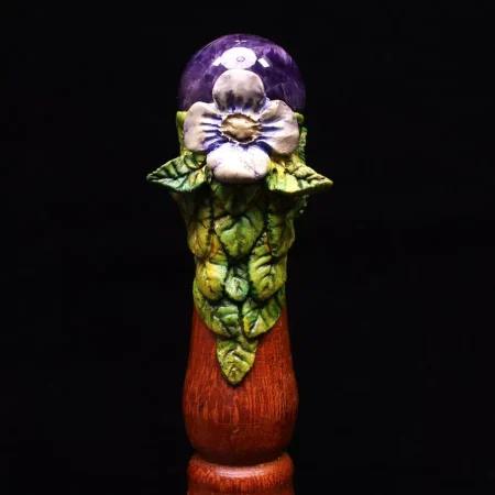 Dream Amethyst Oak and Birch wiccan magic wand