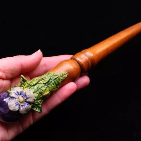 Dream Amethyst Oak and Birch wiccan magic wand
