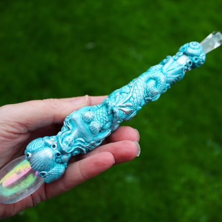 Mermaid magic wand, angel aura crystal, handmade magic wand, spiritual gift idea.