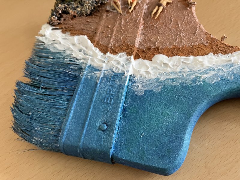 Up-cycled Repurposed Paintbrush & Stand