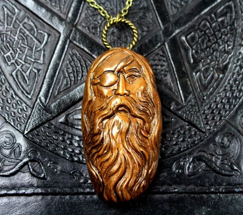 Odin handmade Viking pendant, unisex viking jewellery, Odin necklace.