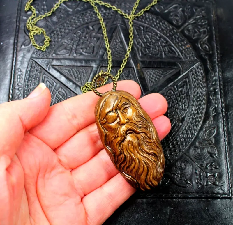 Odin handmade Viking pendant, unisex viking jewellery, Odin necklace.