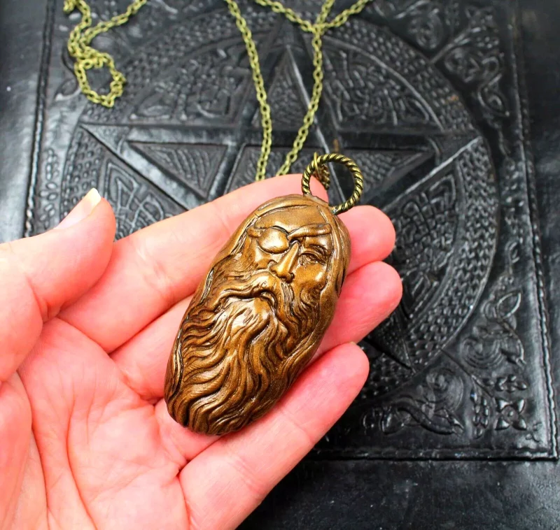 Odin handmade Viking pendant, unisex viking jewellery, Odin necklace.