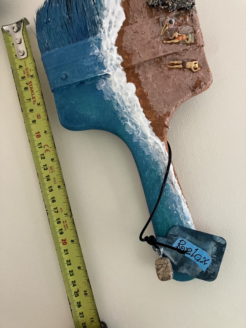 Up-cycled Repurposed Paintbrush & Stand