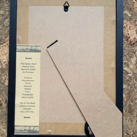 Original Monochrome Signed Framed Print One of a kind Gifts Barnard Castle Unique Gifts