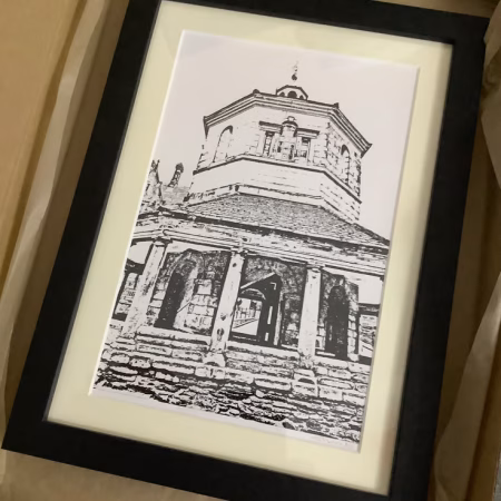 Original Monochrome Signed Framed Print One of a kind Gifts Barnard Castle Unique Gifts