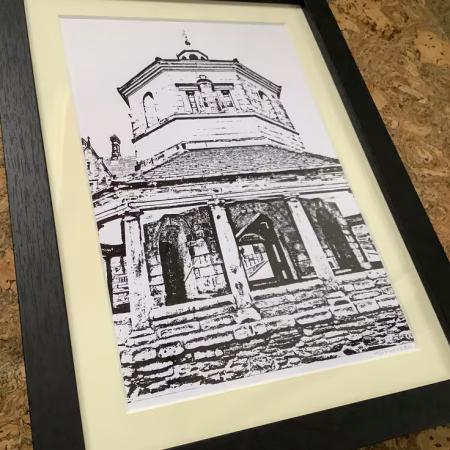 Original Monochrome Signed Framed Print One of a kind Gifts Barnard Castle Unique Gifts