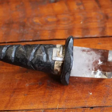 Quartz crystal witches hat magic wand, hand carved witches hat, bespoke wiccan wand.