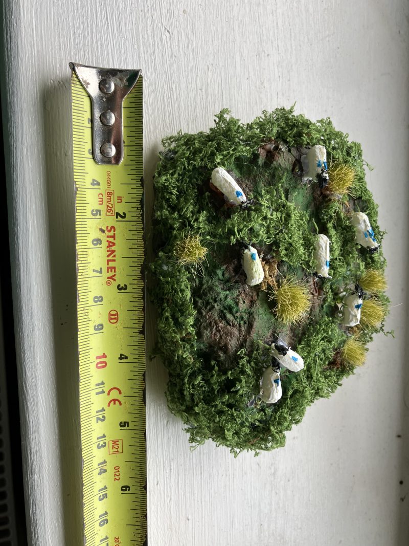 "The Grazing Sheep" on Wooden Stand Ornament