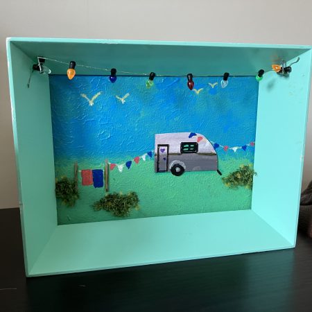 Our Happy Place Re-purposed Caravan Picture 6 x 8"