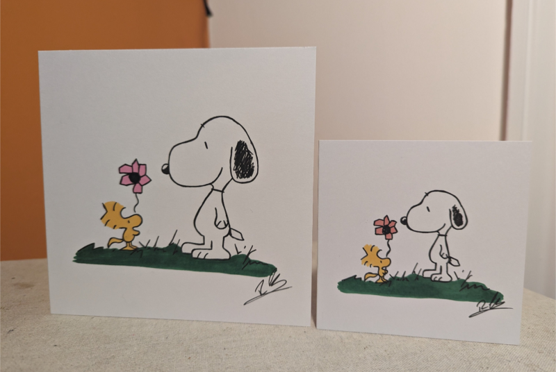 Hand drawn Snoopy Inspired card