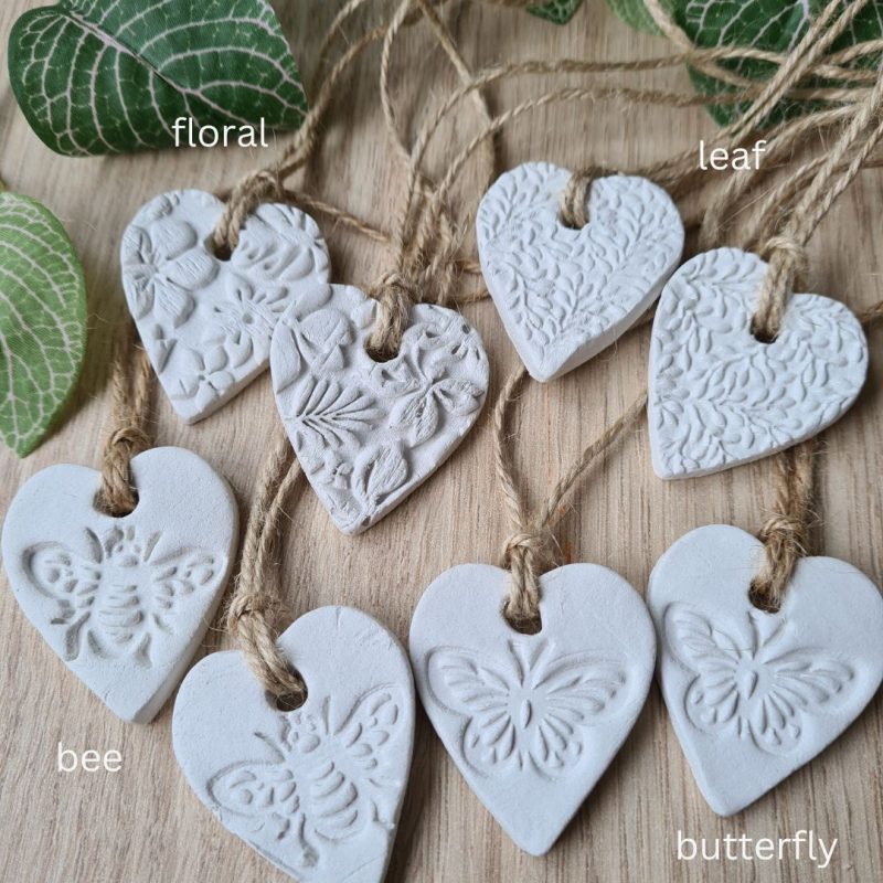Clay gift tags party or wedding favours handmade choice of designs