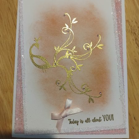 Peacock greeting card
