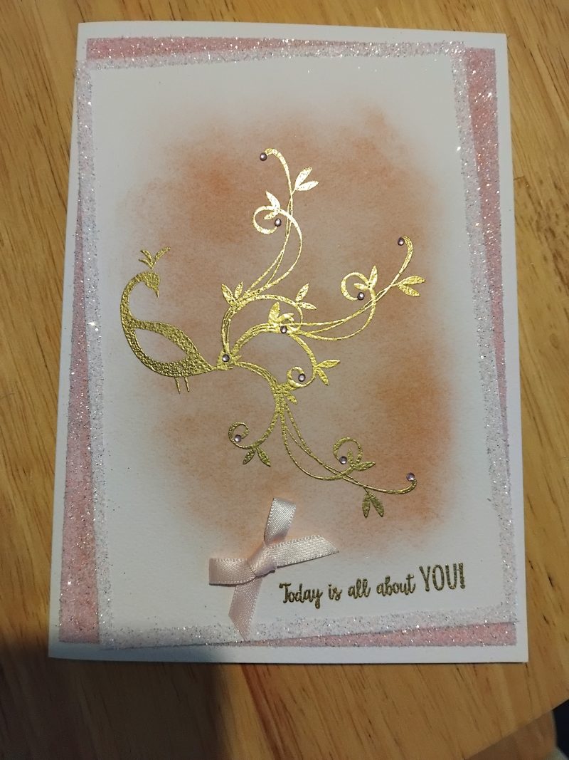 Peacock greeting card