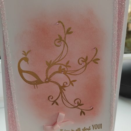 Peacock greeting card