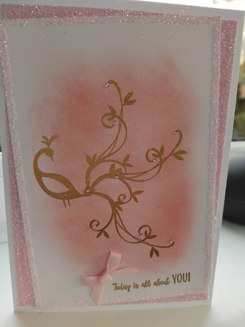 Peacock greeting card