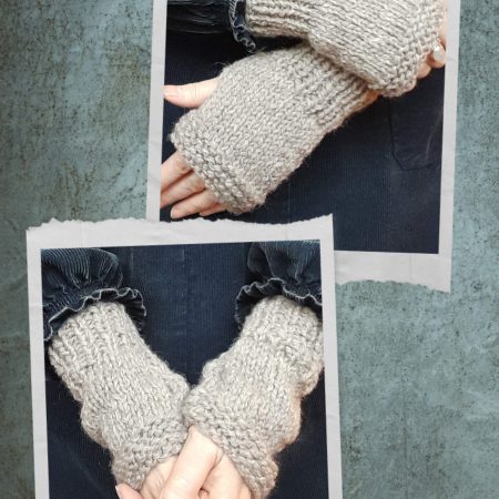 Wee Gem Handspun Yarn - Wrist Warmers/Fingerless Gloves *PDF Knitting Pattern*