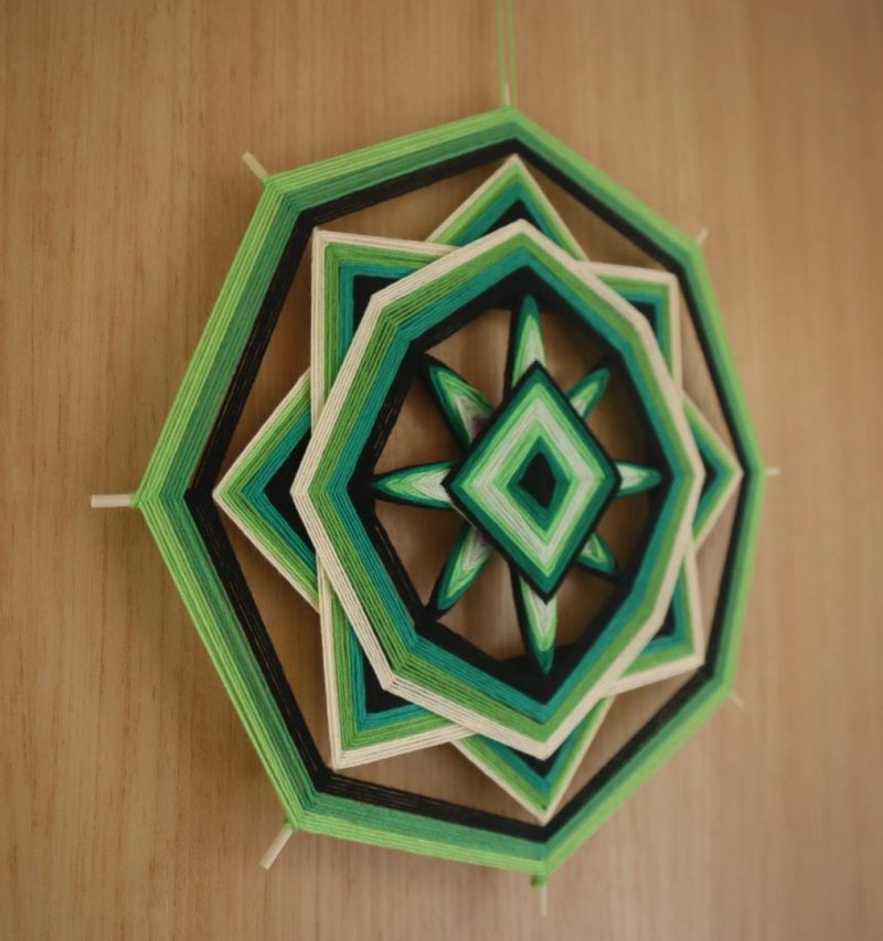 Ojos de Dios 'Whisper of the Forest'/ Handcrafted Mandala/ Birthday gift/ Spiritual present