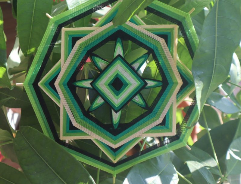 Ojos de Dios 'Whisper of the Forest'/ Handcrafted Mandala/ Birthday gift/ Spiritual present