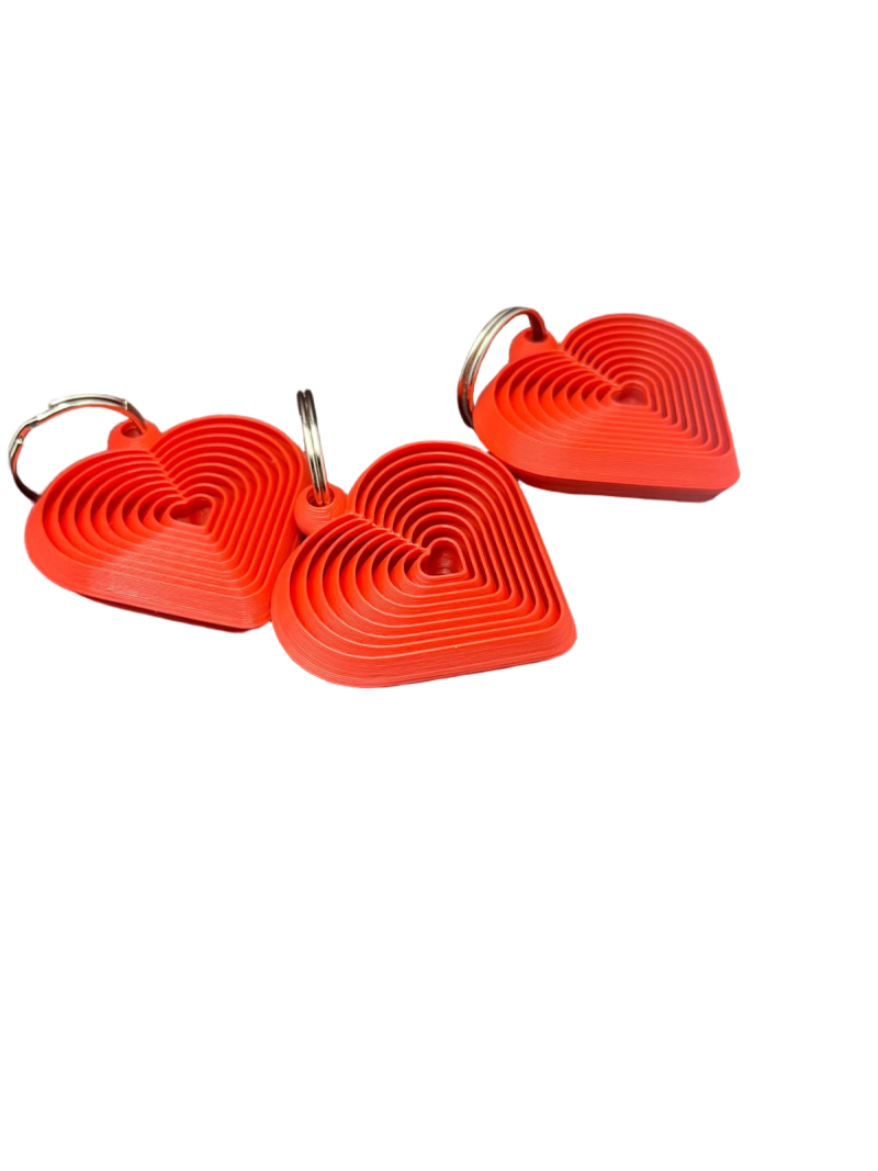 Layered Heart Keyring