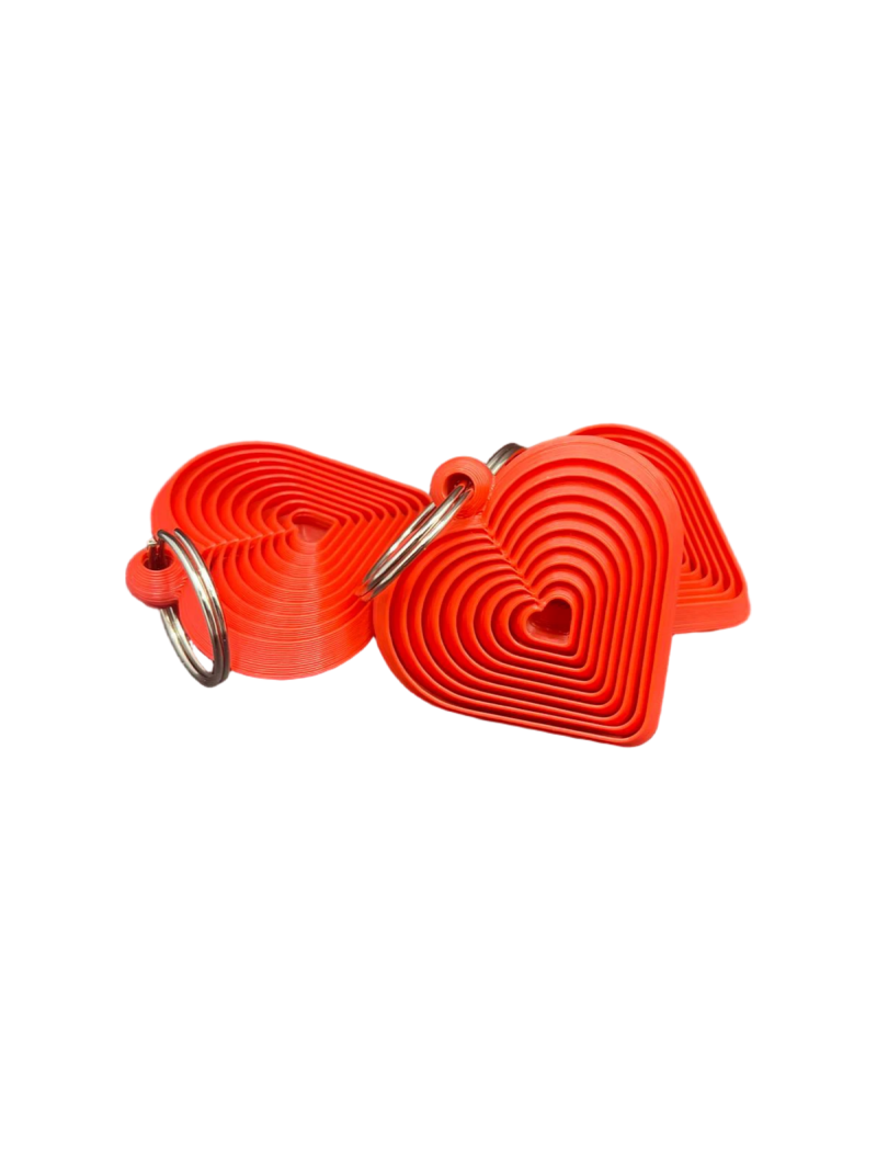 Layered Heart Keyring