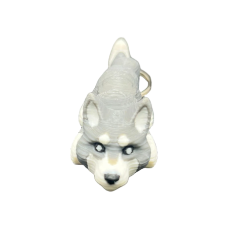 Loyal Husky Companion Keyring