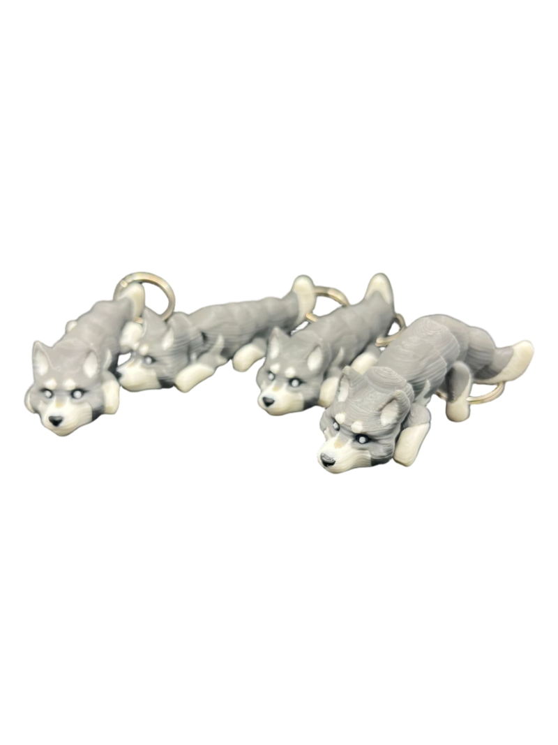Loyal Husky Companion Keyring