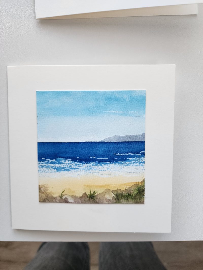 Original hand painted watercolour card