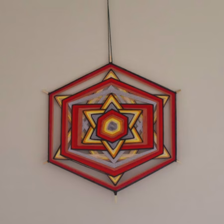 Ojos de Dios 'Starlight Symphony'/ Handcrafted Mandala/ Birthday gift/ Spiritual present