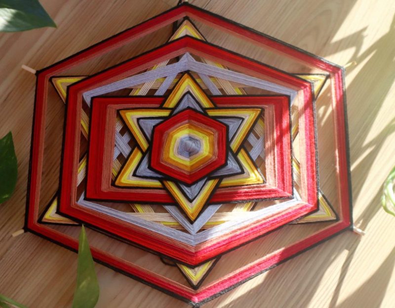 Ojos de Dios 'Starlight Symphony'/ Handcrafted Mandala/ Birthday gift/ Spiritual present