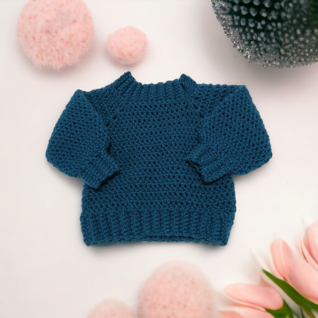 Crochet baby jumper size 0-3 months