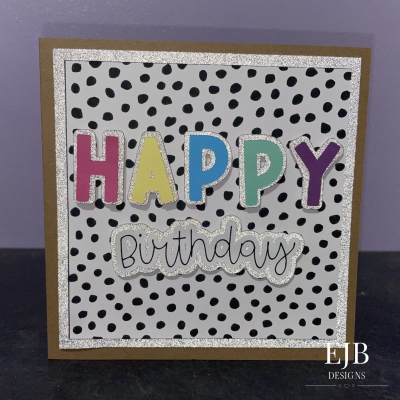 Happy Birthday Card | Colourful | Sparkly | Patterned | Handmade | Pretty | Birthdays