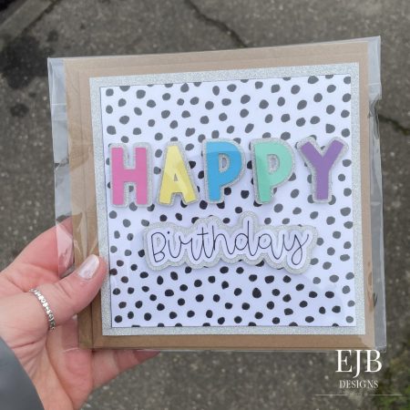 Happy Birthday Card | Colourful | Sparkly | Patterned | Handmade | Pretty | Birthdays