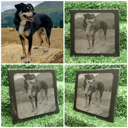 Personalised Slate Coasters, Square 100mm, Keepsakes, Gift