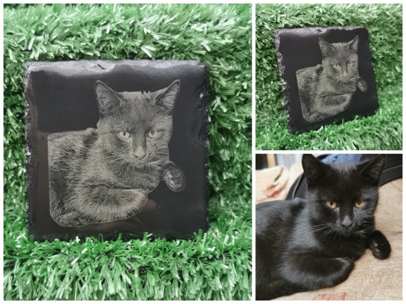 Personalised Slate Coasters, Square 100mm, Keepsakes, Gift