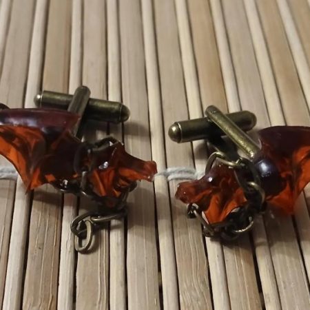 Chiroptera Cufflinks - "Bound in Blood" | handmade jewellery | accessories | bat | chains | resin