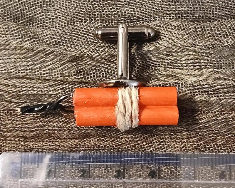 KaBoom Cufflinks - cartoon/comic "explosives" cuff links | dynamite | comedy bomb | novelty
