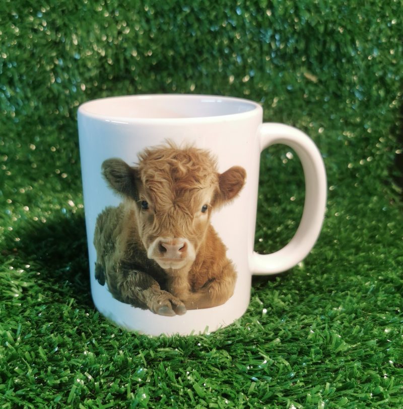 Highland Cow 11oz Ceramic Mug, Design on both sides