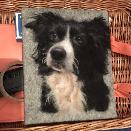 Needle felted pet portrait commission