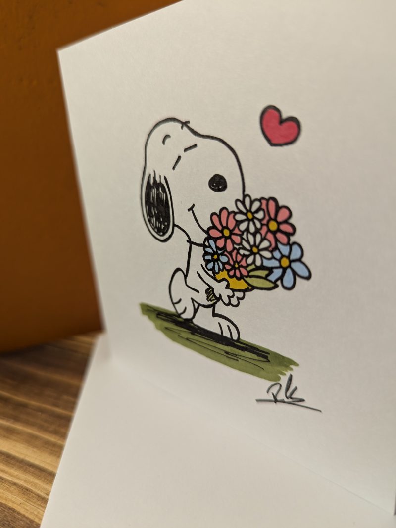 Hand drawn Snoopy Inspired card