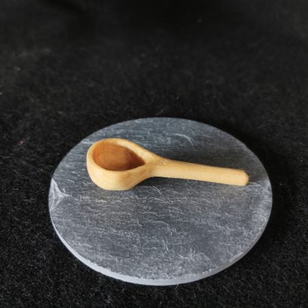 Hand Carved Wooden Salt, Pepper, Herb Spoon