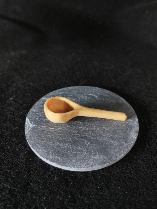 Hand Carved Wooden Salt, Pepper, Herb Spoon